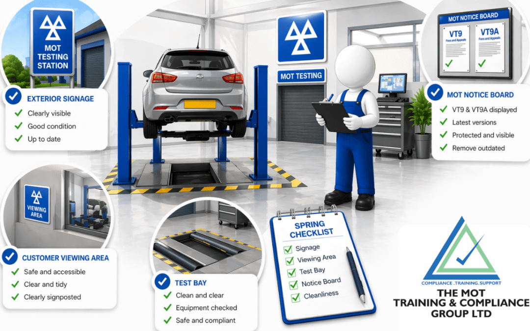 MOT Station Spring Clean: Signage, Notice Boards & Test Bay Compliance